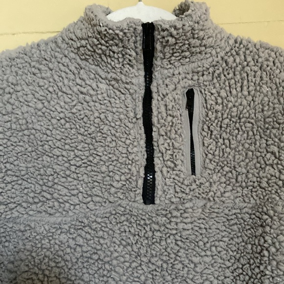 Wallflower • Quarter Zip Fleece • Light Gray • Small - Picture 3 of 12